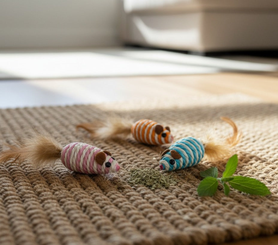 Colorful Rope Sisal Mouse Toy
