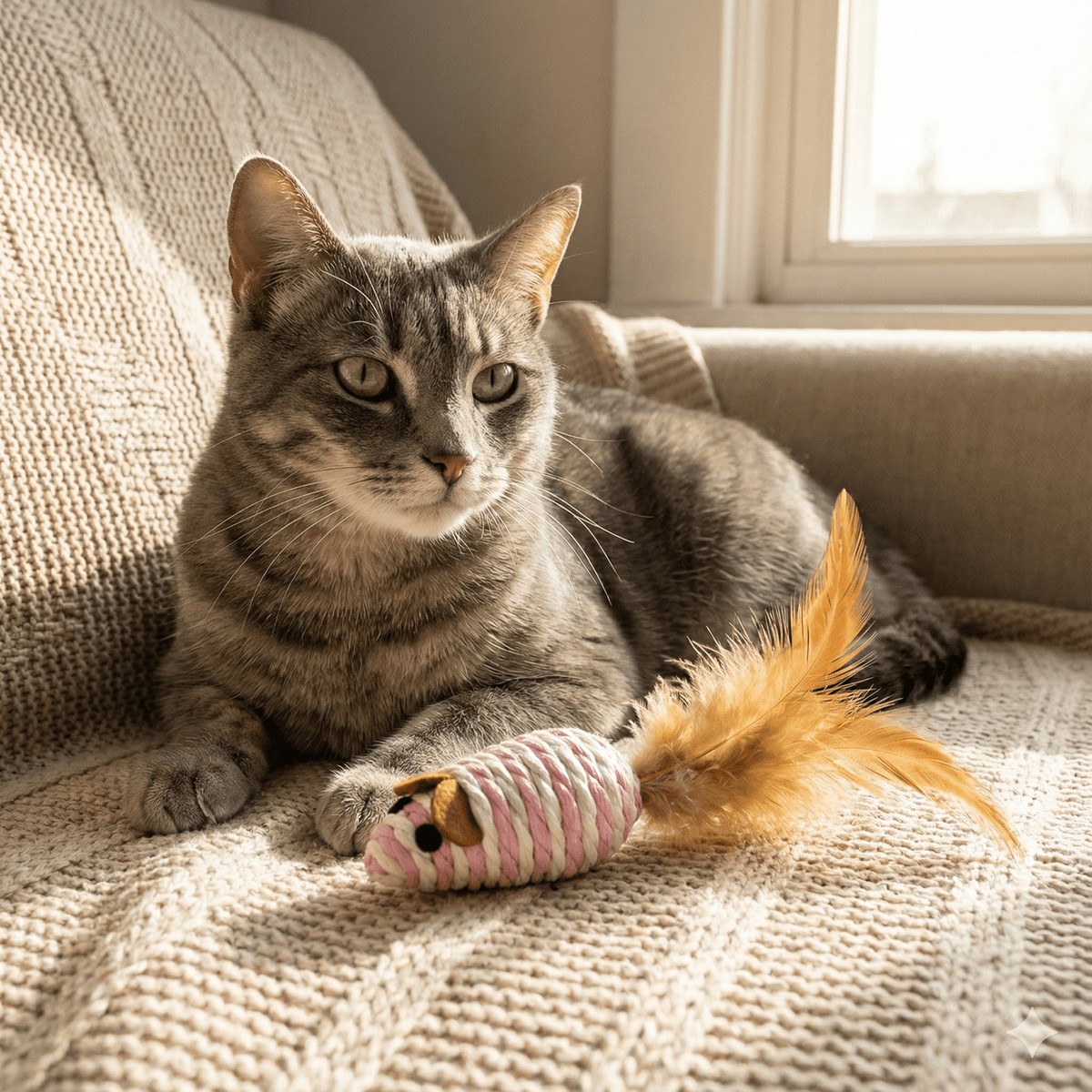 Colorful Rope Sisal Mouse Toy