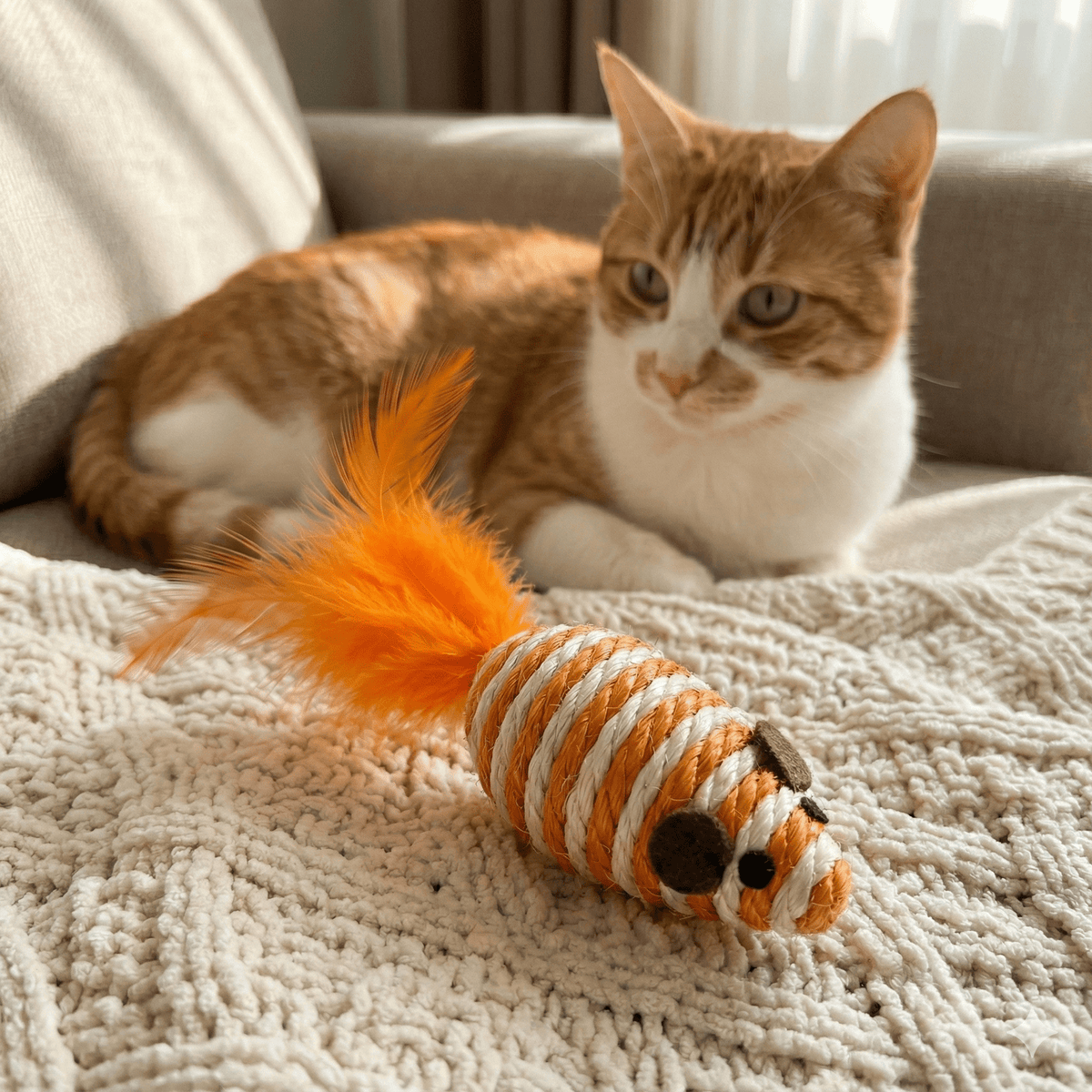 Colorful Rope Sisal Mouse Toy