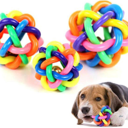 Colorful Rubber Training Chew Ball for Cats and Dogs