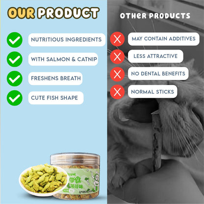 Cookeys Cat Dental Treats for Healthy Teeth with Catnip 80Grams