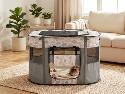 Corner-Point Indoor & Outdoor Foldable Pet Playpen