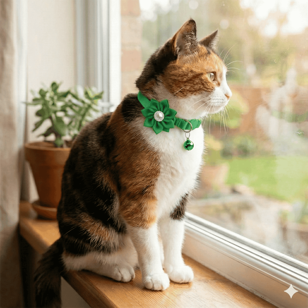 Diamond Flower Collar for Cats