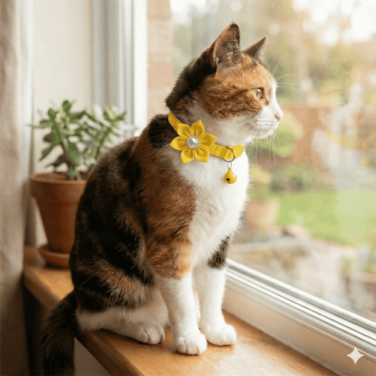 Diamond Flower Collar for Cats