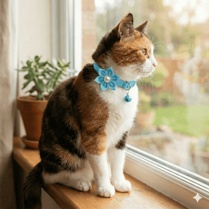 Diamond Flower Collar for Cats
