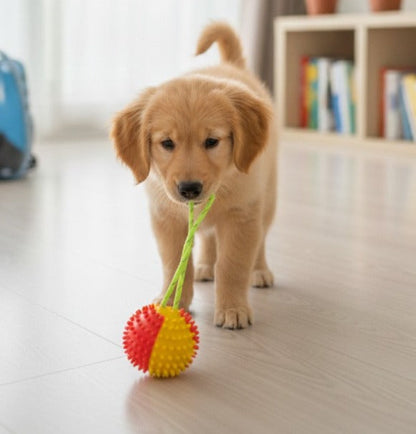 Dog Play Ball with Rope