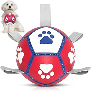 Dog Soccer Ball with Straps for Indoor Outdoor Play