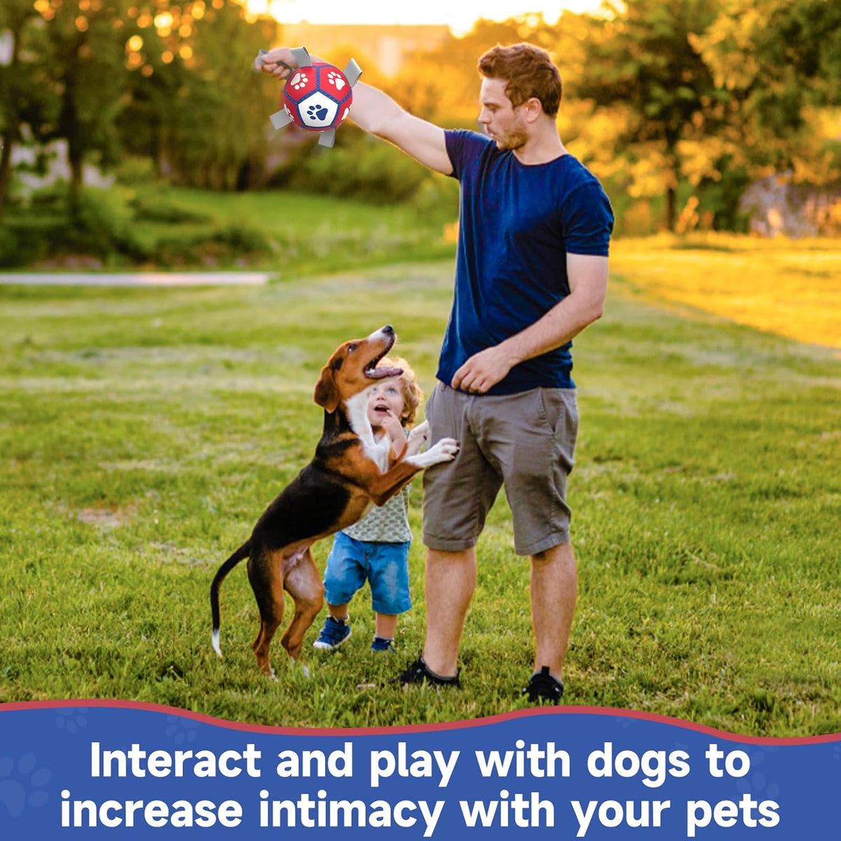 Dog Soccer Ball with Straps for Indoor Outdoor Play