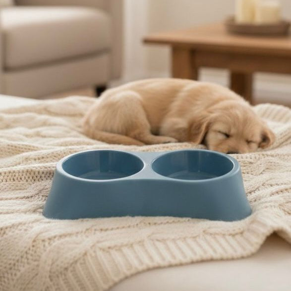 Elegant Double Bowl For Cats & Puppies