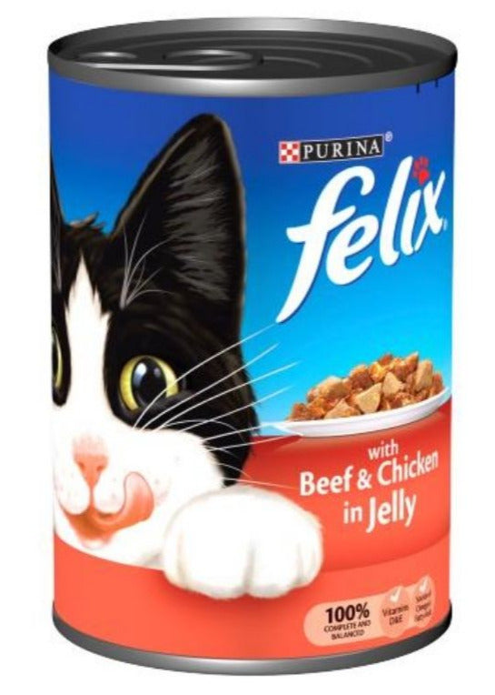 Felix Tin with Beef and Chicken in Jelly 400G