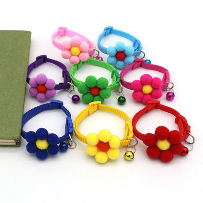 Flower Cat Collar with Bead
