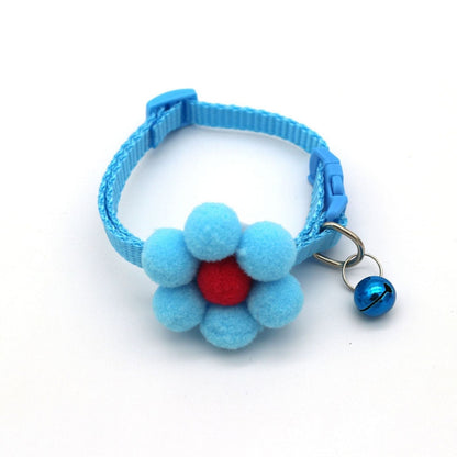Flower Cat Collar with Bead