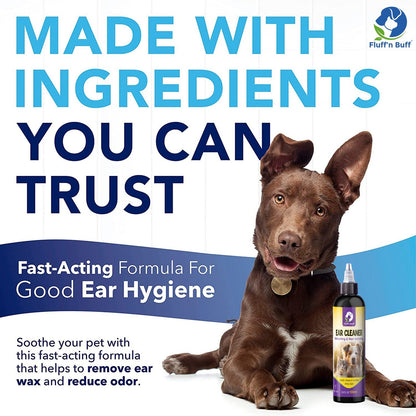 Fluffn Buff Ear Cleaning Liquid for Cats & Dogs