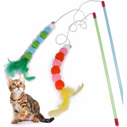 Funny Cat Playing Stick Beads