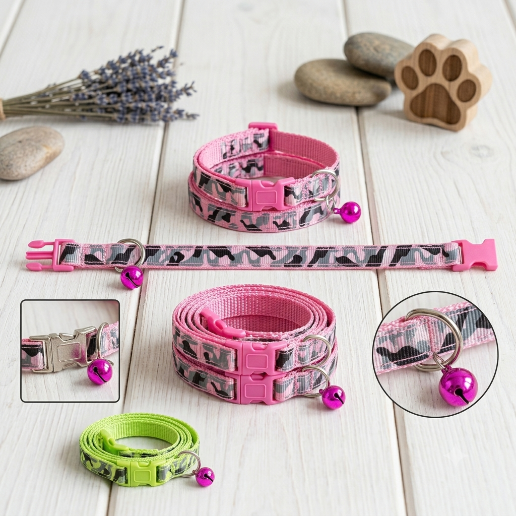 Cheeta Print Cat Collar With Bell
