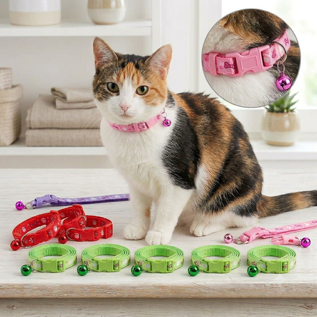 Kitty and Bone Design Cat Collar With Print