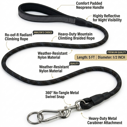 Imported Large Size Rope Leash for Adult Dogs