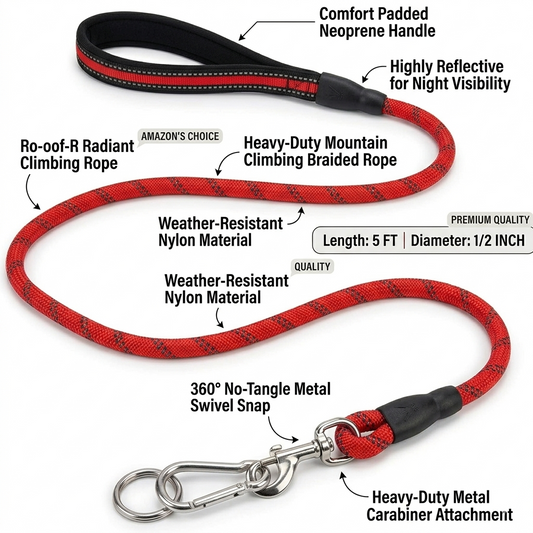 Imported Large Size Rope Leash for Adult Dogs
