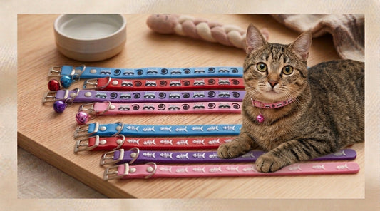 Fish/Cat Design Silicone Cat Collar