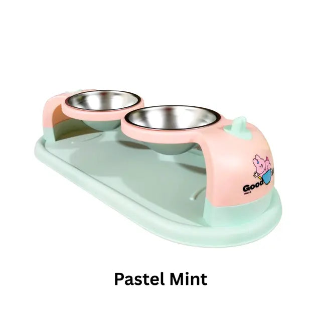 Good Mood 2-in-1 Elevated Stainless Steel Bowl For Food and Water