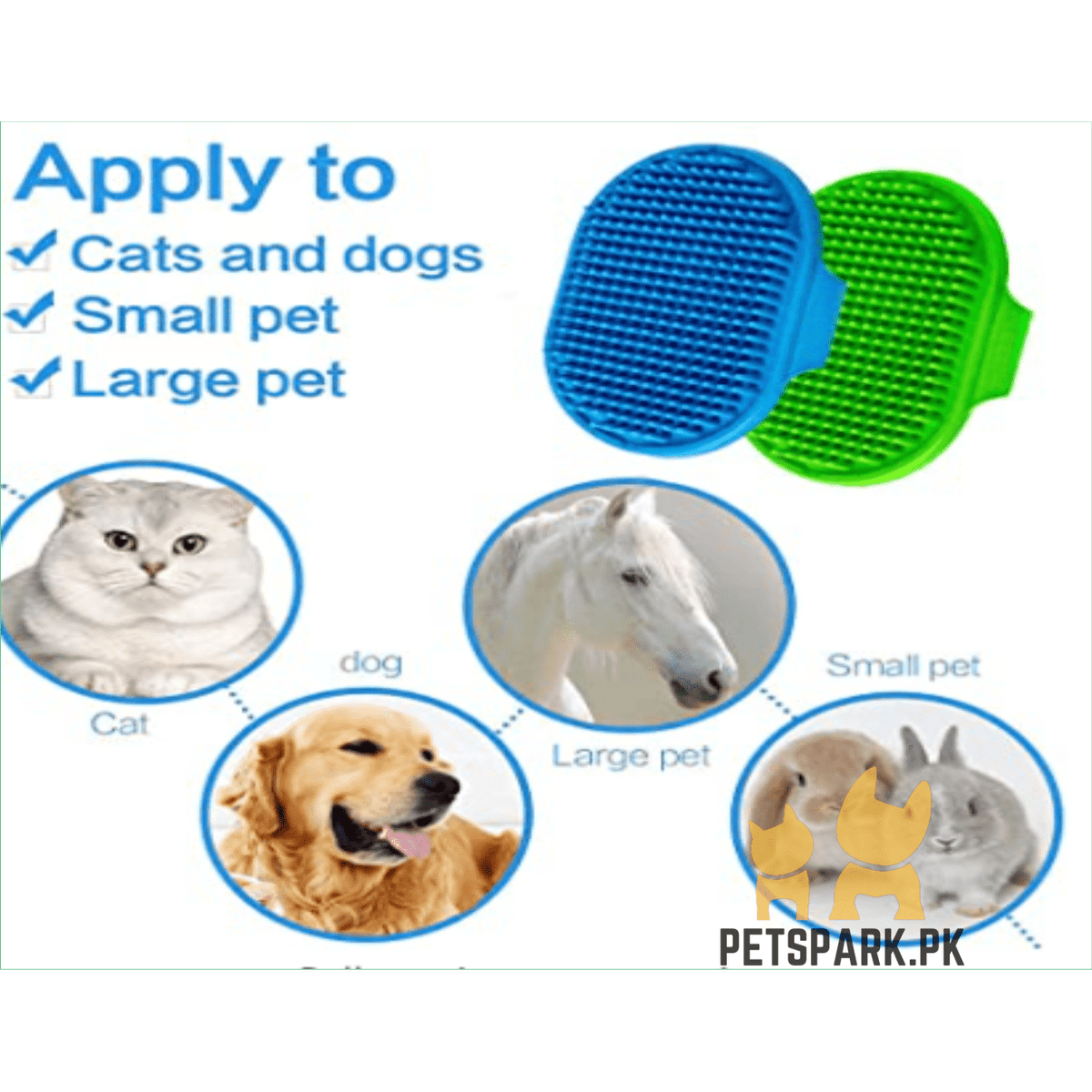 Hand Grooming Glove Silicon Brush for Cats and Dogs