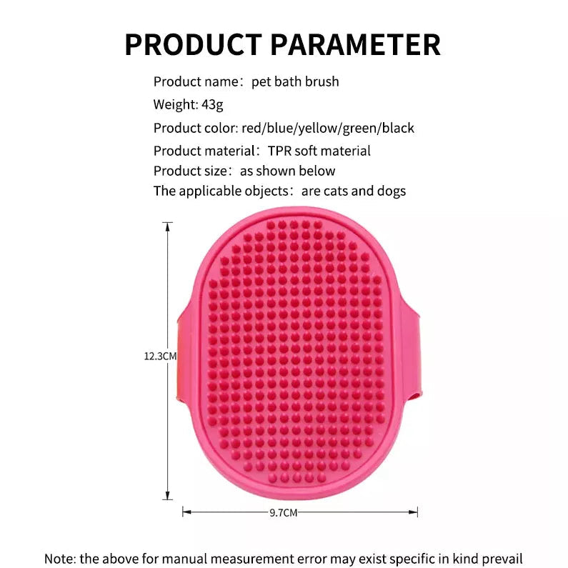 Hand Grooming Glove Silicon Brush for Cats and Dogs