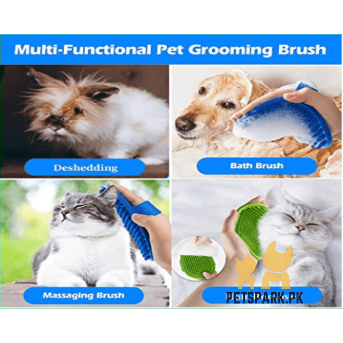 Hand Grooming Glove Silicon Brush for Cats and Dogs