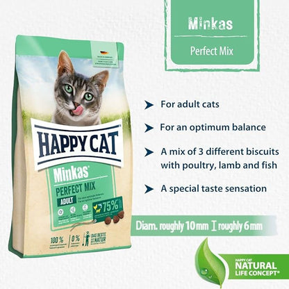 Happy Cat Minkas Perfect Mix Adult Dry Cat Food 1.5 Kg