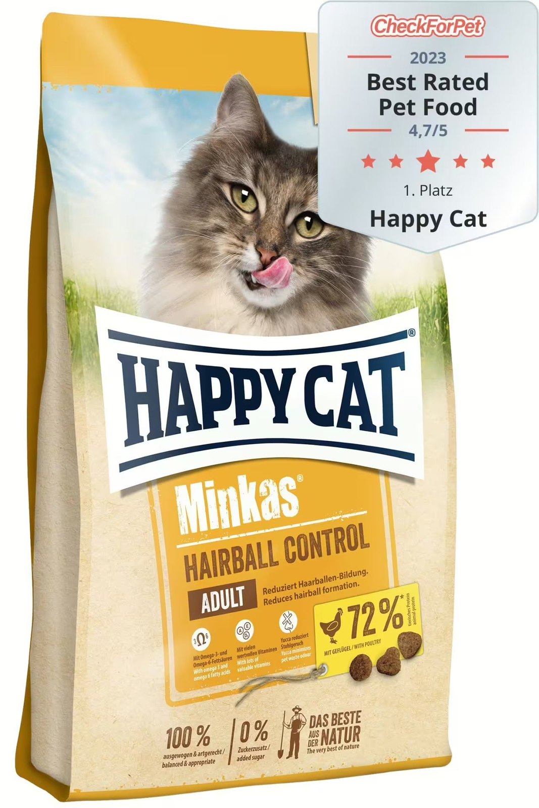 Happy Cat Adult Hairball Control Poultry 1.5 Kg