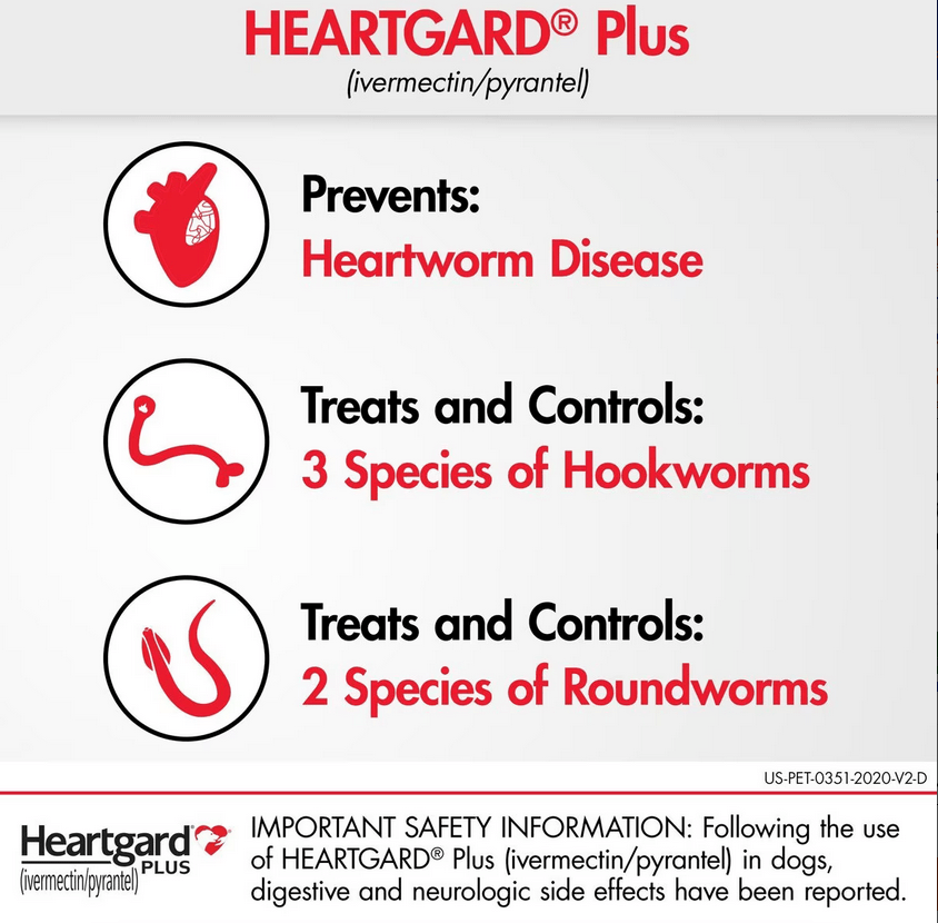 Heartgard Plus Chew for Dogs, 51-100 lbs * 1 Tablet