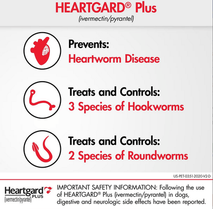 Heartgard Plus Chew for Dogs, 51-100 lbs * 1 Tablet