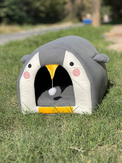 Penguin Pet House in Bed