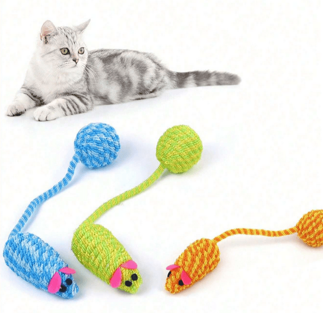 Interactive Cute Cat Teaser Mouse Toy