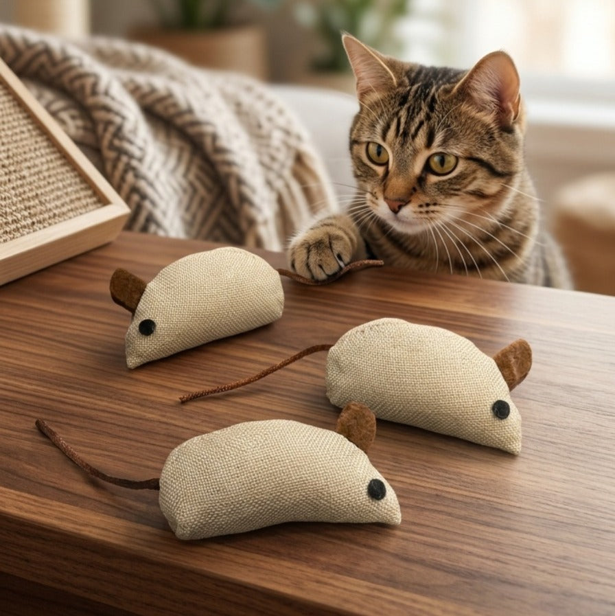Jute Mouse Toy For Cats