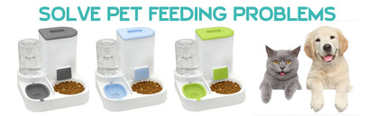 Large Capacity Water & Food Dispenser for Pets