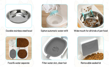 Large Capacity Water & Food Dispenser for Pets