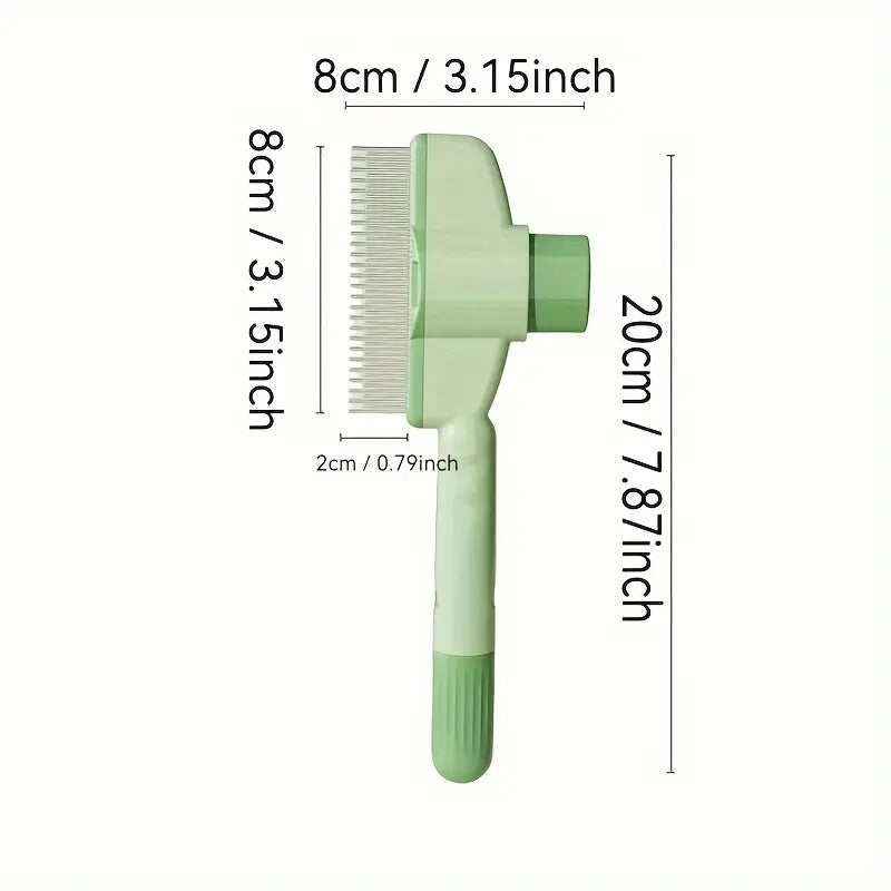 Long Head Self-Clean Pet Grooming Comb