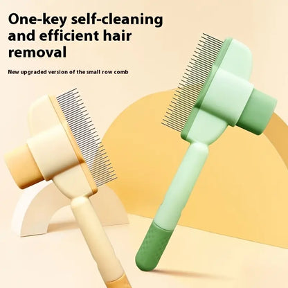 Long Head Self-Clean Pet Grooming Comb