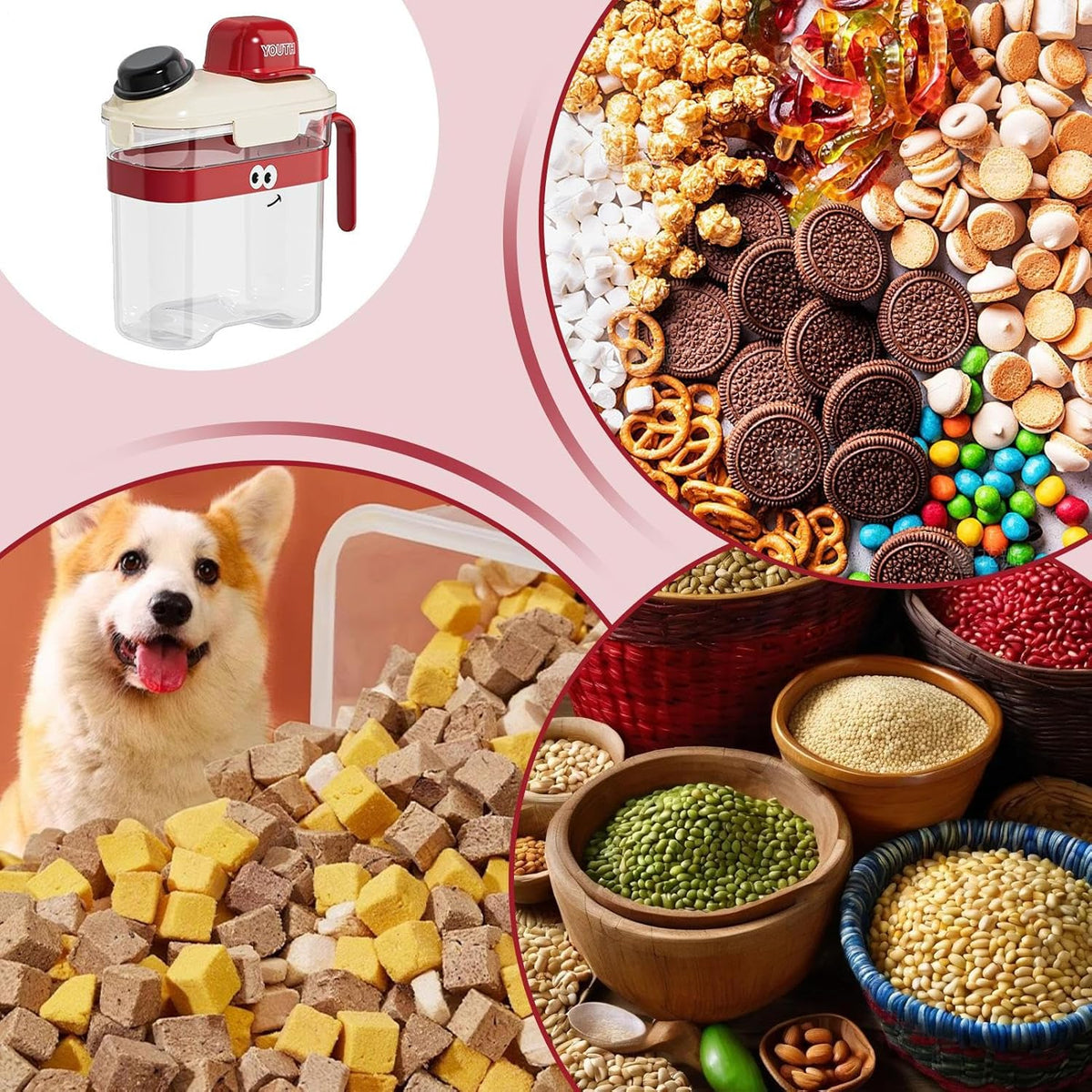 Moisture Proof Imported Pet Food Container Large