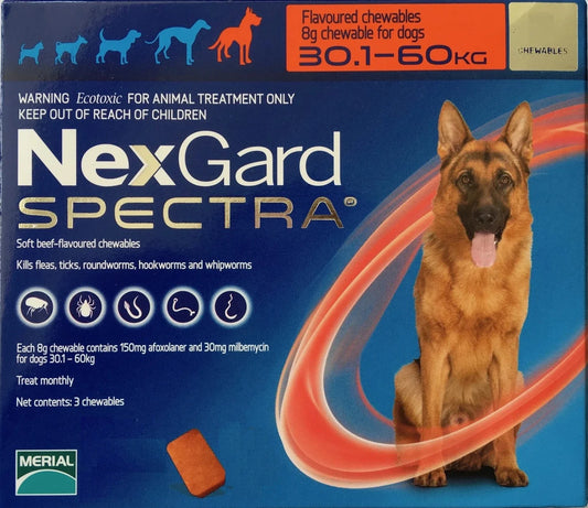 NexGard SPECTRA® Extra Large Dog 30-60kg Chewable Tablet (01 Tablet)