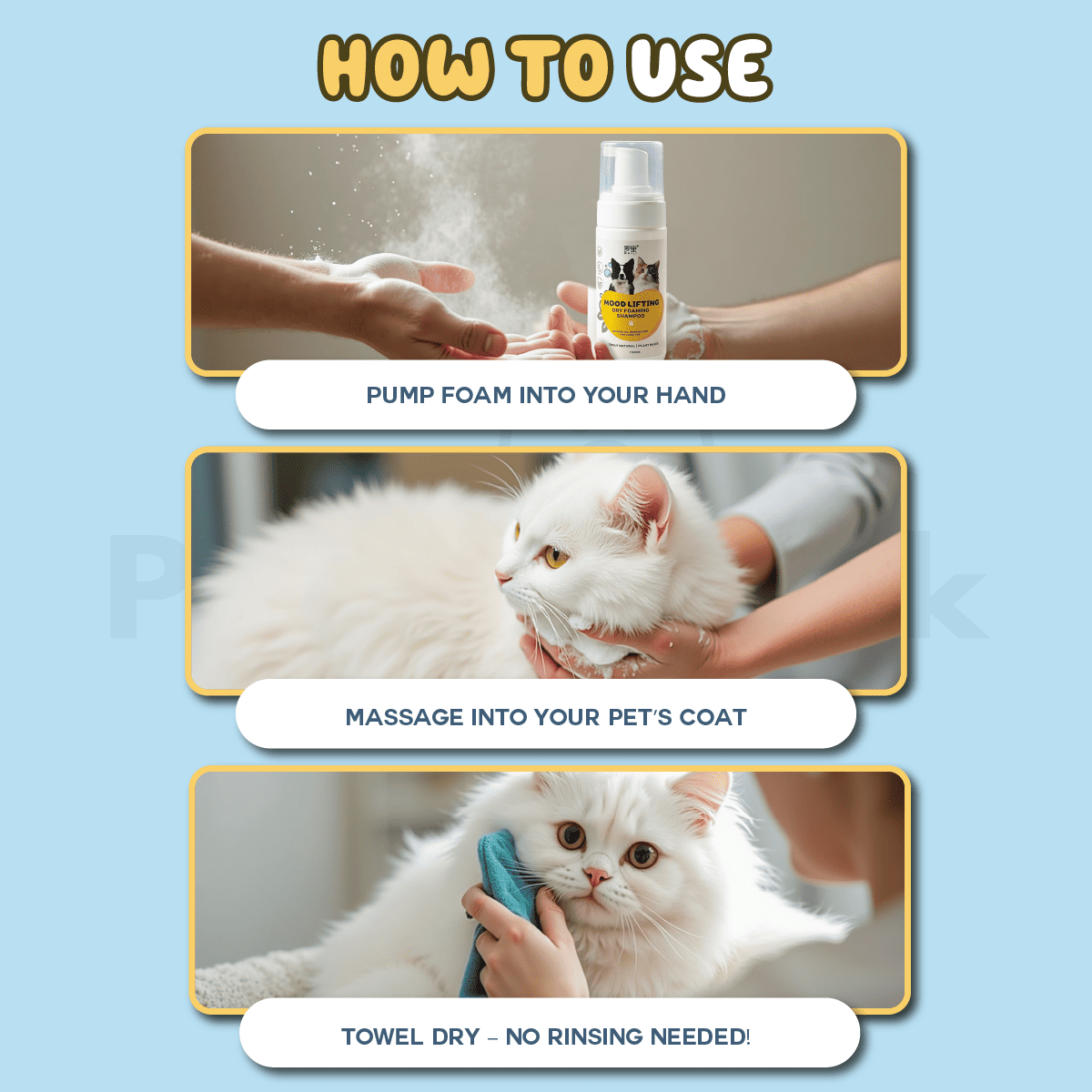 No-Rinse Pet Dry Foaming Shampoo for Winters 150ml