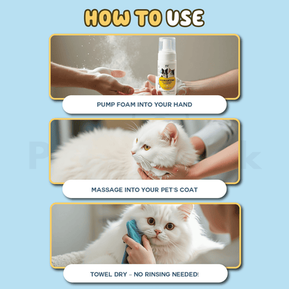 No-Rinse Pet Dry Foaming Shampoo for Winters 150ml