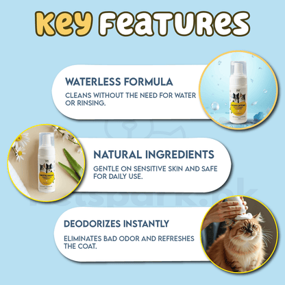 No-Rinse Pet Dry Foaming Shampoo for Winters 150ml