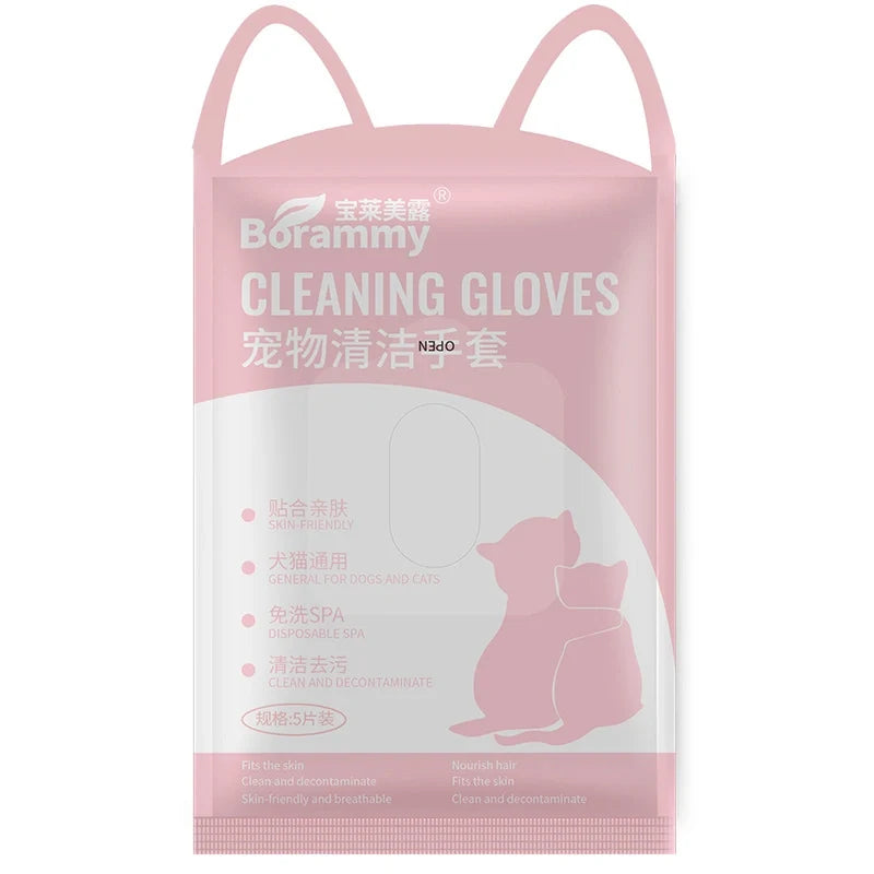No Rinse Spa Wet Gloves for Pet Cleaning (Free Delivery)