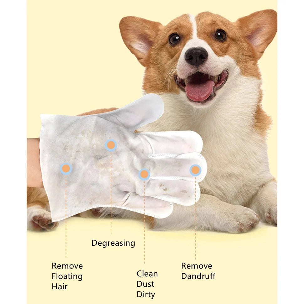 No Rinse Spa Wet Gloves for Pet Cleaning (Free Delivery)