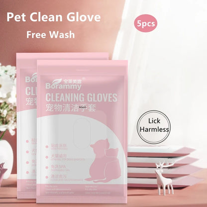 No Rinse Spa Wet Gloves for Pet Cleaning (Free Delivery)