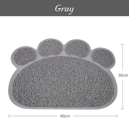 Non-Slip Paw Shaped Mat for Cat Litter Tray or Food Bowls