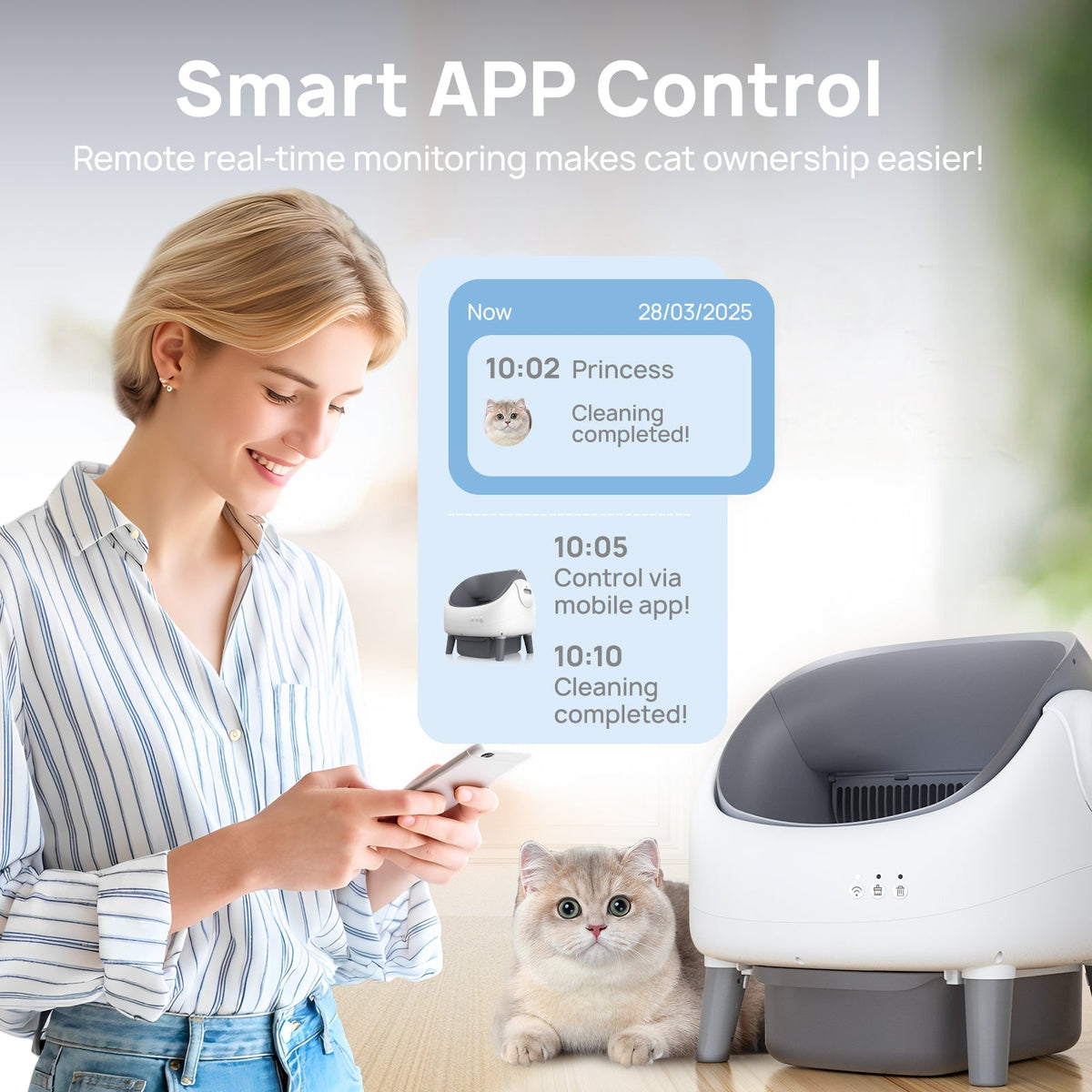 Open-Top Automatic Self Cleaning Litter Box