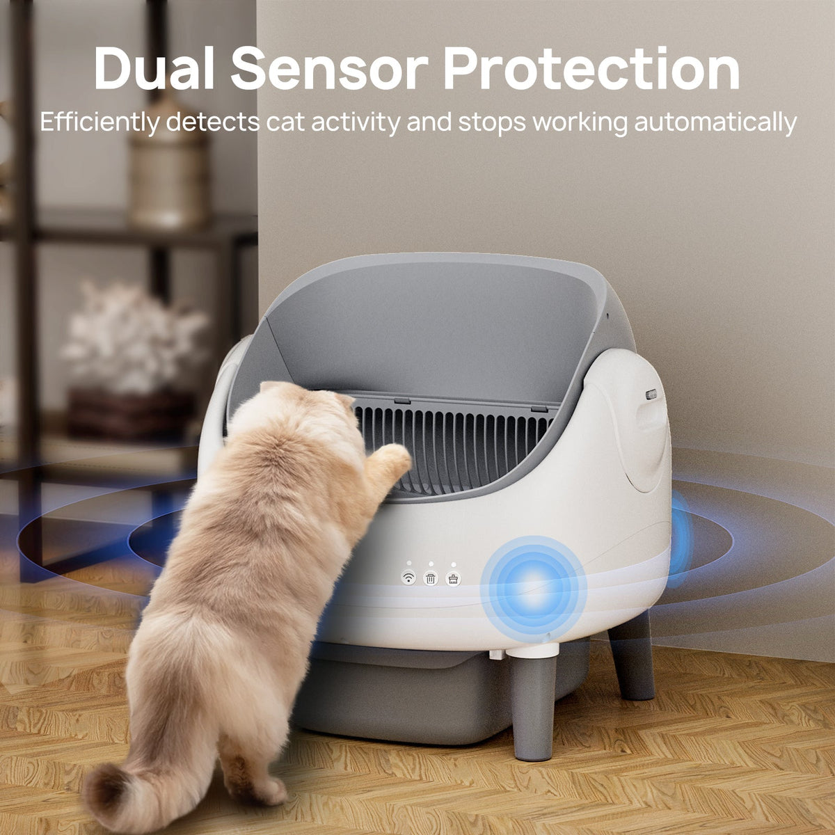 Open-Top Automatic Self Cleaning Litter Box