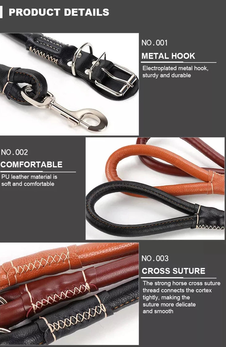 PU leather Leash + Collar